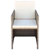 vidaXL Chaises de jardin lot de 2 avec coussins Résine tressée Beige