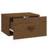 vidaXL Table de chevet murale Marron miel 40x29,5x22 cm