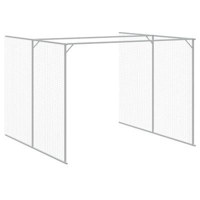 vidaXL Niche pour chien avec cour anthracite 214x865x181 cm