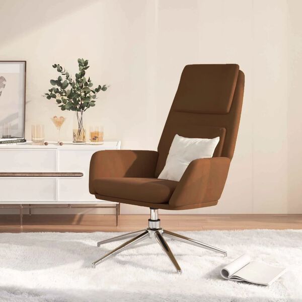 vidaXL Chaise de relaxation Marron Similicuir daim