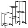 vidaXL Jardini&egrave;re avec roues 83x25x83,5 cm Noir Fer