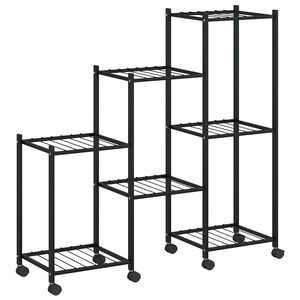 vidaXL Jardini&egrave;re avec roues 83x25x83,5 cm Noir Fer