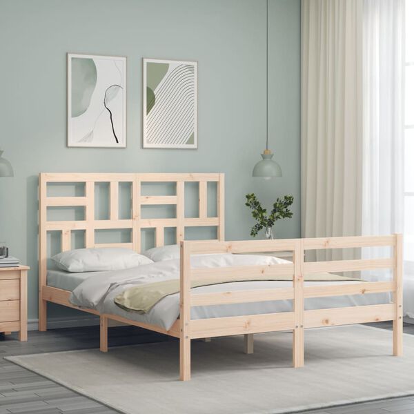 vidaXL Cadre de lit sans matelas 120x200 cm bois massif