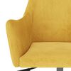 vidaXL Chaises &agrave; manger pivotantes lot de 4 jaune moutarde velours