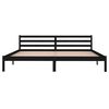 vidaXL Cadre de lit sans matelas bois massif de pin 200x200 cm noir