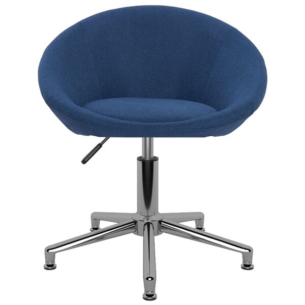 vidaXL Chaises pivotantes &agrave; manger lot de 2 bleu tissu
