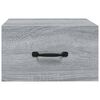 vidaXL Table de chevet murale Sonoma gris 35x35x20 cm