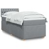 vidaXL Sommier &agrave; lattes de lit avec matelas gris clair 80x200 cm tissu