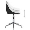 vidaXL Chaise pivotante de salle &agrave; manger Blanc et noir Similicuir