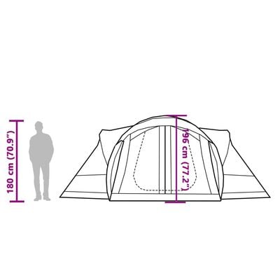 vidaXL Tente familiale tipi 8 personnes bleu imperméable