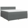 vidaXL Lit boxspring avec matelas Gris fonc&eacute; 160 x 200 cm Tissu