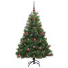 vidaXL Sapin de No&euml;l artificiel avec 150 LED Vert 120 cm PE et PVC