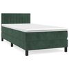 vidaXL Sommier &agrave; lattes de lit et matelas Vert fonc&eacute; 80x200 cm Velours