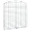 vidaXL Panier de gabions arqu&eacute; 200x30x200/220 cm Fer galvanis&eacute;