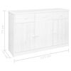 vidaXL Buffet 3 tiroirs Blanc 113x35x73 cm Bois de pin massif