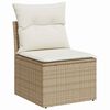 vidaXL Ensemble de Canap&eacute;s avec coussin 6 pcs beige et cr&egrave;me polyrotin