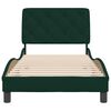 vidaXL Cadre de lit sans matelas vert fonc&eacute; 90x190 cm velours