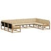 vidaXL Ensemble de canap&eacute;s d'ext&eacute;rieur 9 pc Blanc et Beige