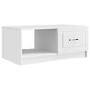 vidaXL Table basse Blanc 90 x 50 x 37 cm Bois d'ing&eacute;nierie