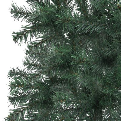vidaXL Arbre de Noël artificiel d'angle pré-éclairé vert 210 cm PVC