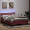 vidaXL Sommier &agrave; lattes de lit avec matelas et LED rose 140x220 cm velours