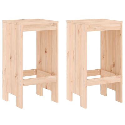 vidaXL Tabourets de bar lot de 2 40x36x75 cm bois massif de pin