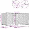 vidaXL Cage pour chien Argent&eacute; 400 x 200 x 200 cm Acier galvanis&eacute;