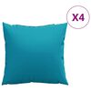 vidaXL Coussins de canap&eacute; 4 pcs Bleu 60x60 cm tissu