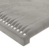 vidaXL Sommier &agrave; lattes de lit et matelas Gris clair 90x200 cm Velours