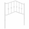 vidaXL T&ecirc;te de lit de remplacement m&eacute;tal blanc 80 cm