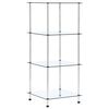 vidaXL &Eacute;tag&egrave;re 4 niveaux Transparent 40x40x100 cm Verre tremp&eacute;