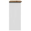 vidaXL Armoire de lavabo de salle de bain BODO blanc marron 70x35x80cm