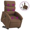 vidaXL Fauteuil de massage inclinable Marron Tissu