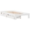 vidaXL Cadre de lit sans matelas blanc 100x200 cm bois de pin massif