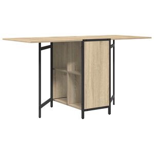 vidaXL Table &agrave; d&icirc;ner 144 x 60 x 75 cm Bois d'ing&eacute;nierie Ch&ecirc;ne Sonoma