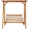 vidaXL Balancelle de jardin avec treillis Bois d'acacia solide