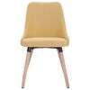 vidaXL Chaises &agrave; manger lot de 2 jaune tissu