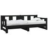 vidaXL Lit coulissant sans matelas noir 2x(80x200)cm