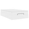 VidaXL Cadre de lit ottoman avec matelas blanc 120x200 cm similicuir
