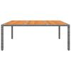 vidaXL Table de jardin 200x150x75 cm Acacia et résine tressée Gris