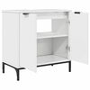 vidaXL Ensemble de mobilier de salle de bain 2 pcs Blanc brillant