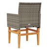 vidaXL Chaises de jardin coussins lot de 2 gris résine tressée et bois