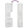 vidaXL Meubles de salle de bain 4 pcs Blanc Bois d'ing&eacute;nierie