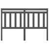 vidaXL T&ecirc;te de lit Gris 156x4x100 cm Bois massif de pin