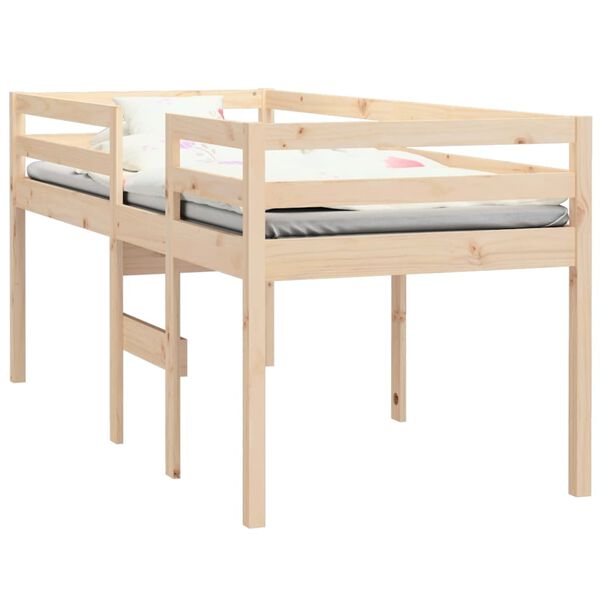 vidaXL Lit haut sans matelas 75x190 cm bois de pin massif