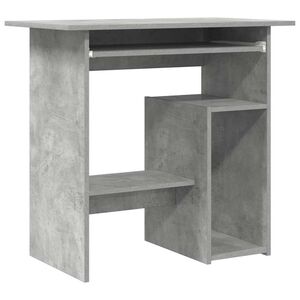 vidaXL Bureau Gris b&eacute;ton 80x45x74 cm Bois d&rsquo;ing&eacute;nierie