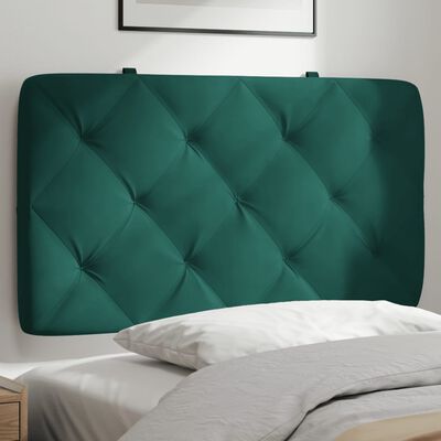 vidaXL Coussin de tête de lit vert foncé 80 cm velours