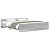 vidaXL Cadre de lit sans matelas sonoma gris 200x200 cm