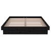 vidaXL Cadre de lit sans matelas noir bois massif 120x200 cm