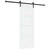 vidaXL Porte coulissante 78 x 202 cm Bois d'ing&eacute;nierie Blanc et noir